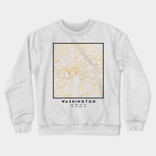 WASHINGTON CITY STREET MAP ART Crewneck Sweatshirt